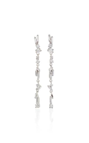 Suzanne Kalan White Diamond Chain Earrings