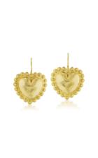 Moda Operandi Christina Alexiou 18k Yellow Gold Heart Earrings