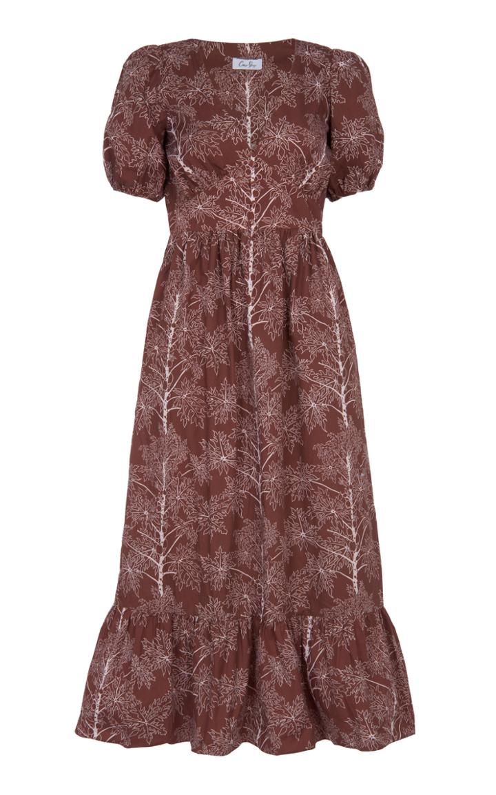Moda Operandi Coco Shop Button-front Printed Cotton Dress