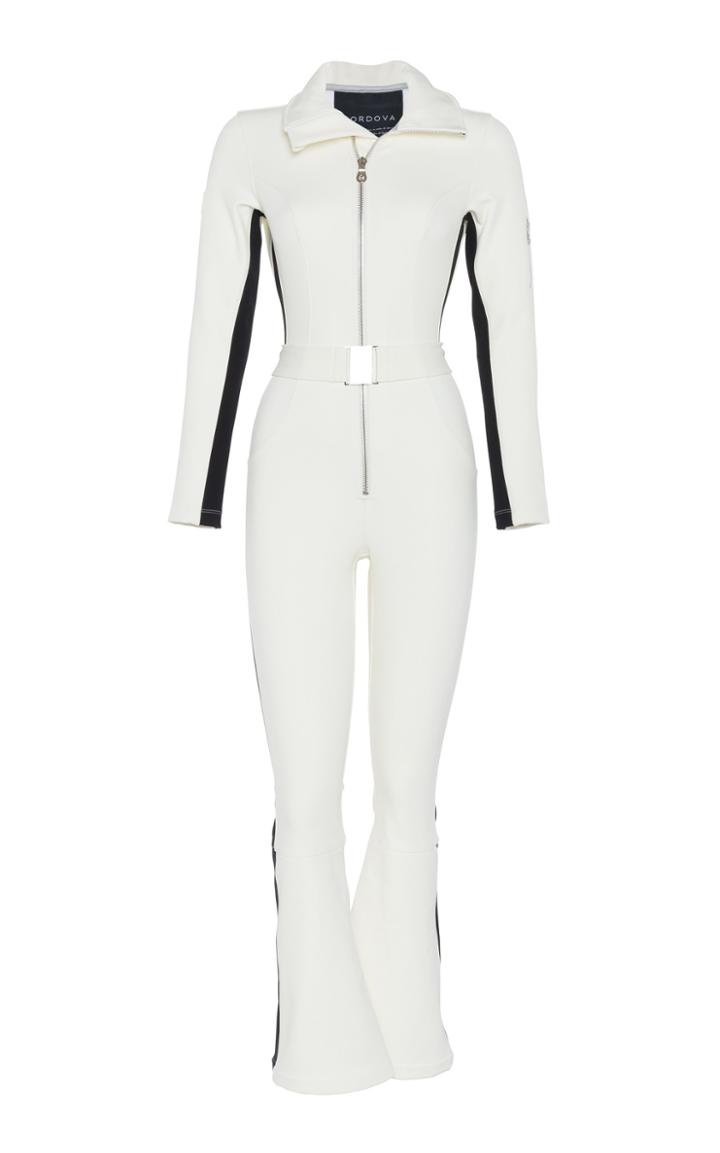 Cordova The Cordova Belted Striped Stretch-shell Ski Suit