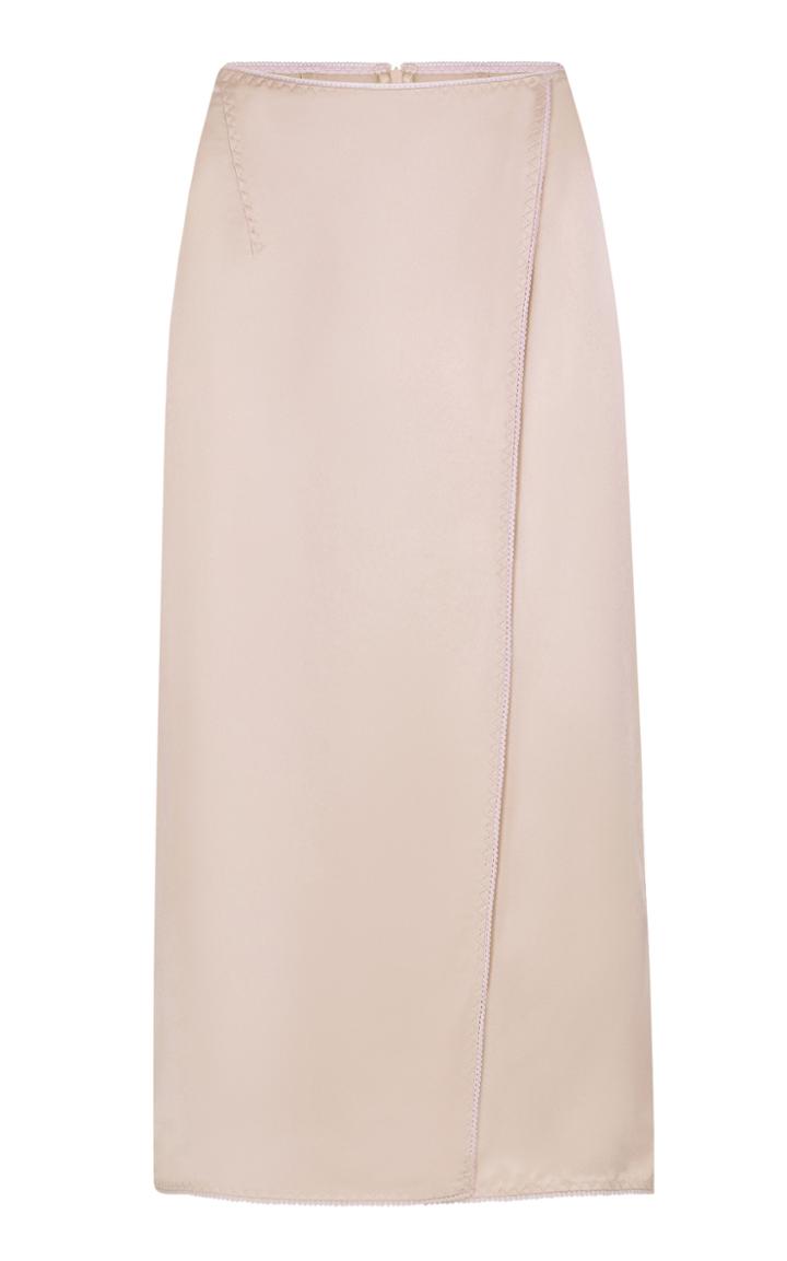 Moda Operandi Anna October Dara Satin Midi Skirt