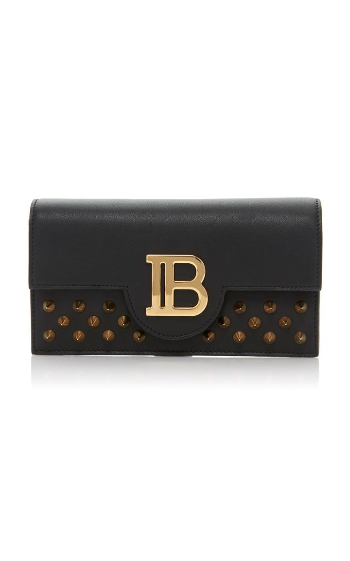 Balmain B-envelope All Over Spikes Leather Bag