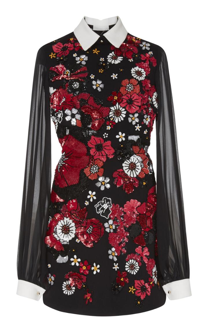 Elie Saab Collared Mini Dress