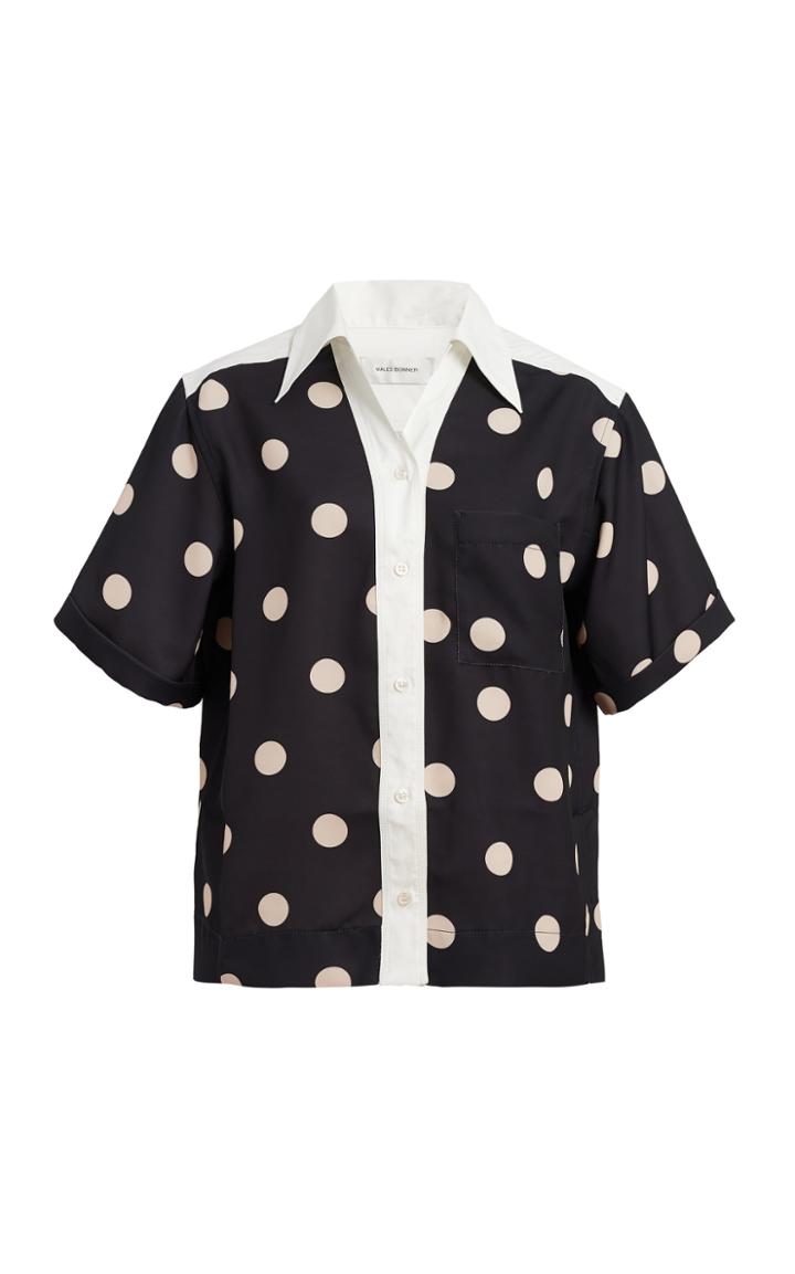 Wales Bonner Havana Polka-dot Print Satin Shirt