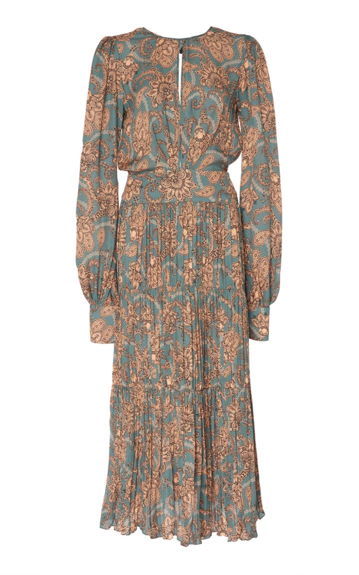 Johanna Ortiz Hechiceria Printed Silk-georgette Midi Dress