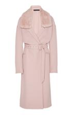 Moda Operandi Sally Lapointe Double-breasted Detachable Fur Collar Coat Size: Xs