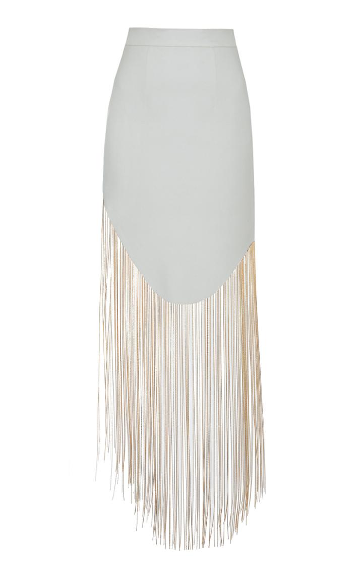 Aleksandre Akhalkatsishvili Chain Fringe Cotton Skirt