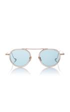 Jacques Marie Mage Apollinaire Round-frame Wire Sunglasses