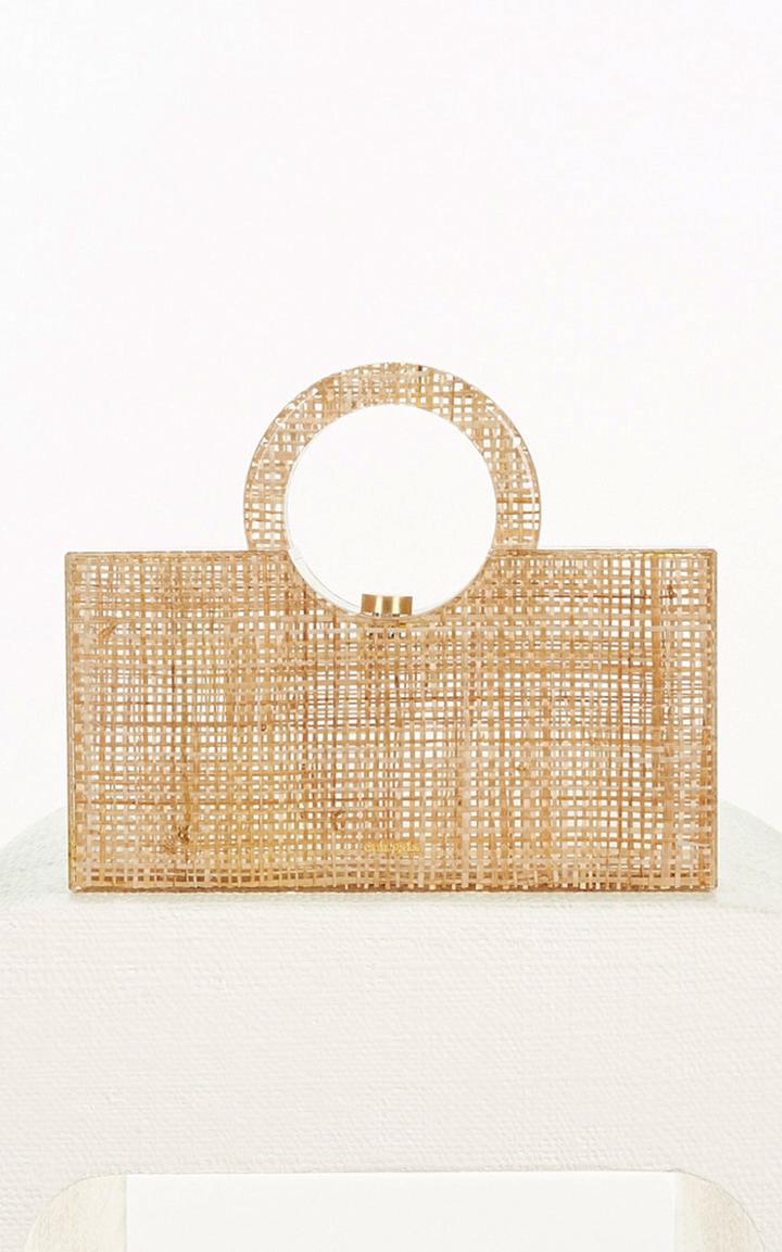 Moda Operandi Cult Gaia Iman Straw And Acrylic Top Handle Bag