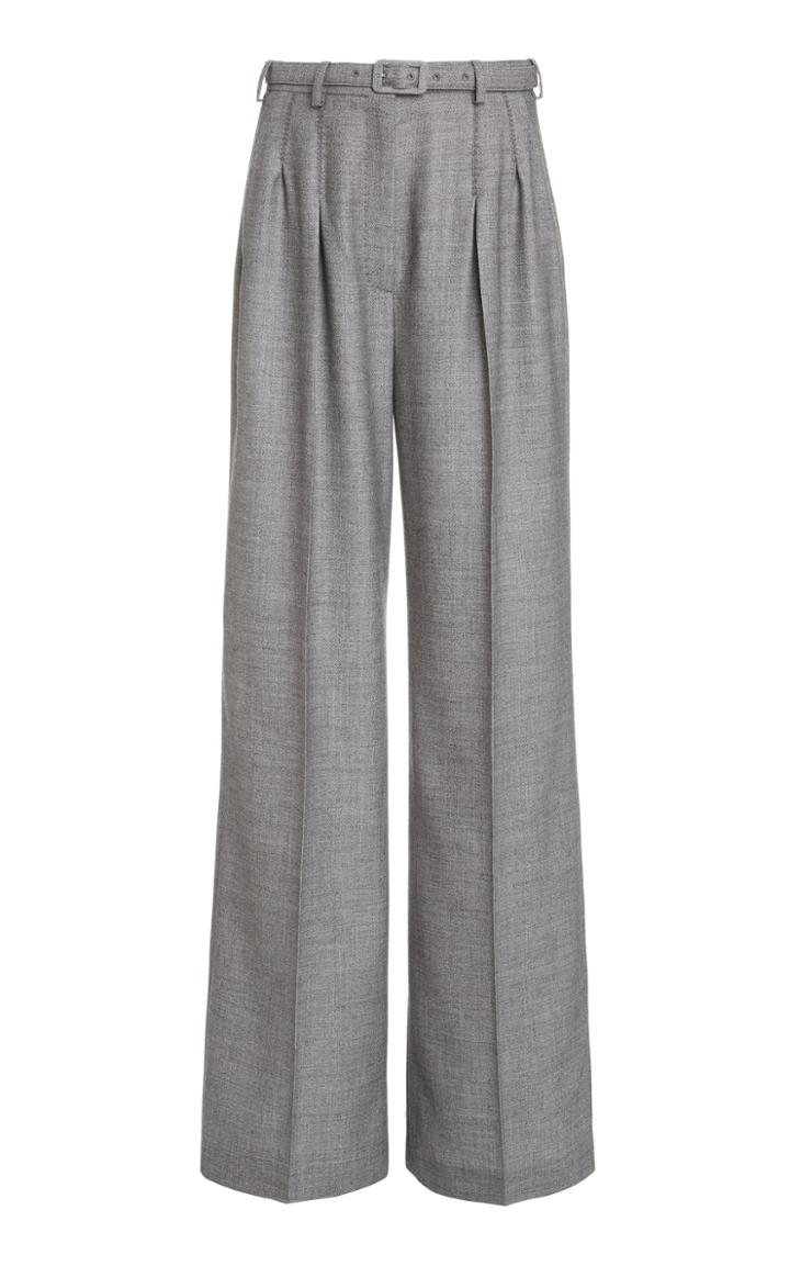 Moda Operandi Gabriela Hearst Vargas Belted Wool-cashmere Wide-leg Trousers