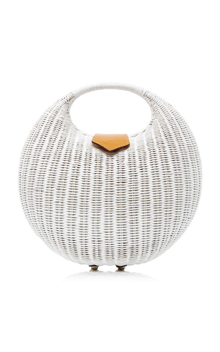 Kayu Elena Wicker Top Handle Bag