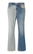 Current/elliott Vanessa Two-toned Straight Crop Jeans