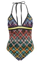 Missoni Mare Printed Plunge Triangle One Piece Swimsuit