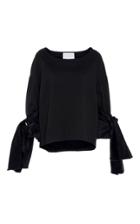 Leal Daccarett Jardin Bow Tie Sleeve Sweater
