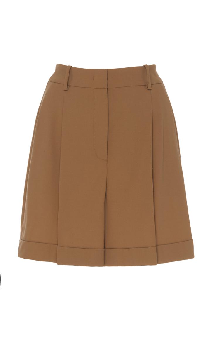 Moda Operandi Michael Kors Collection Wool Serge Pleated Shorts Size: 0