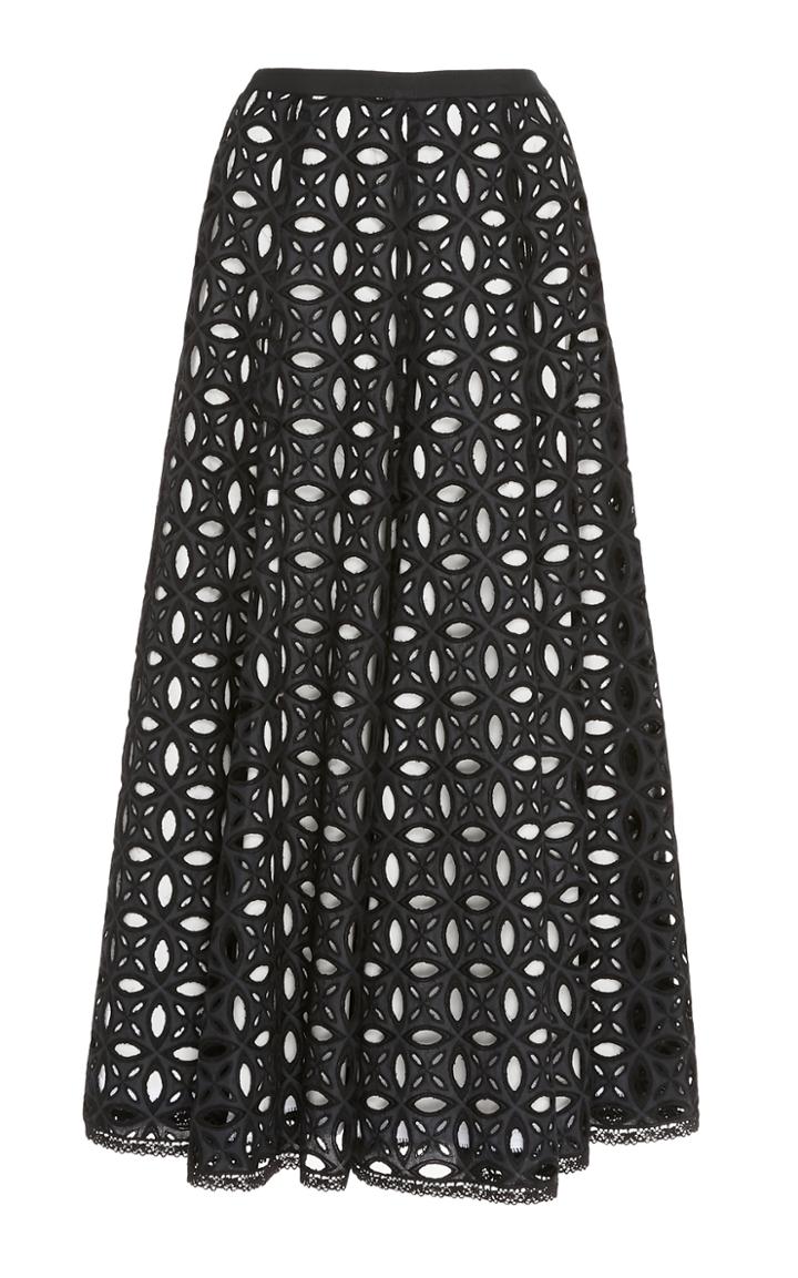 Andrew Gn Mid Rise Cotton Midi Skirt