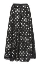 Andrew Gn Mid Rise Cotton Midi Skirt