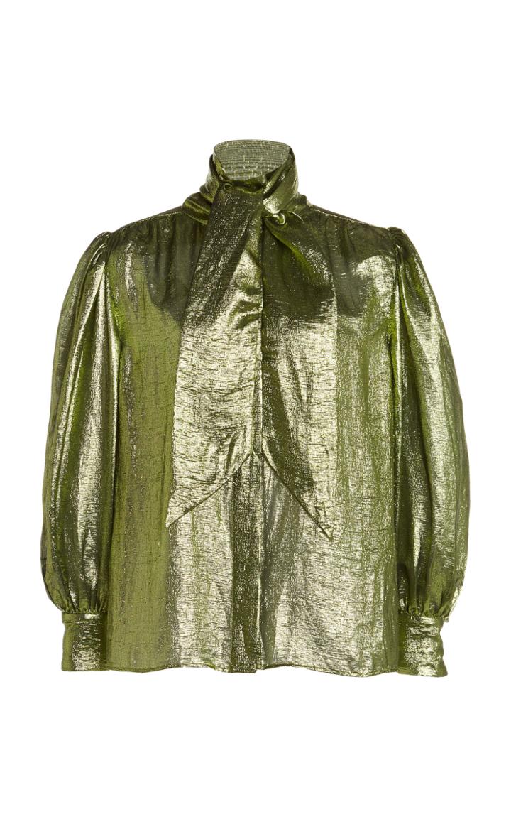 Moda Operandi Dundas Lam Tie-neck Top