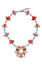 Sharra Pagano Blue And Red Crystal Necklace