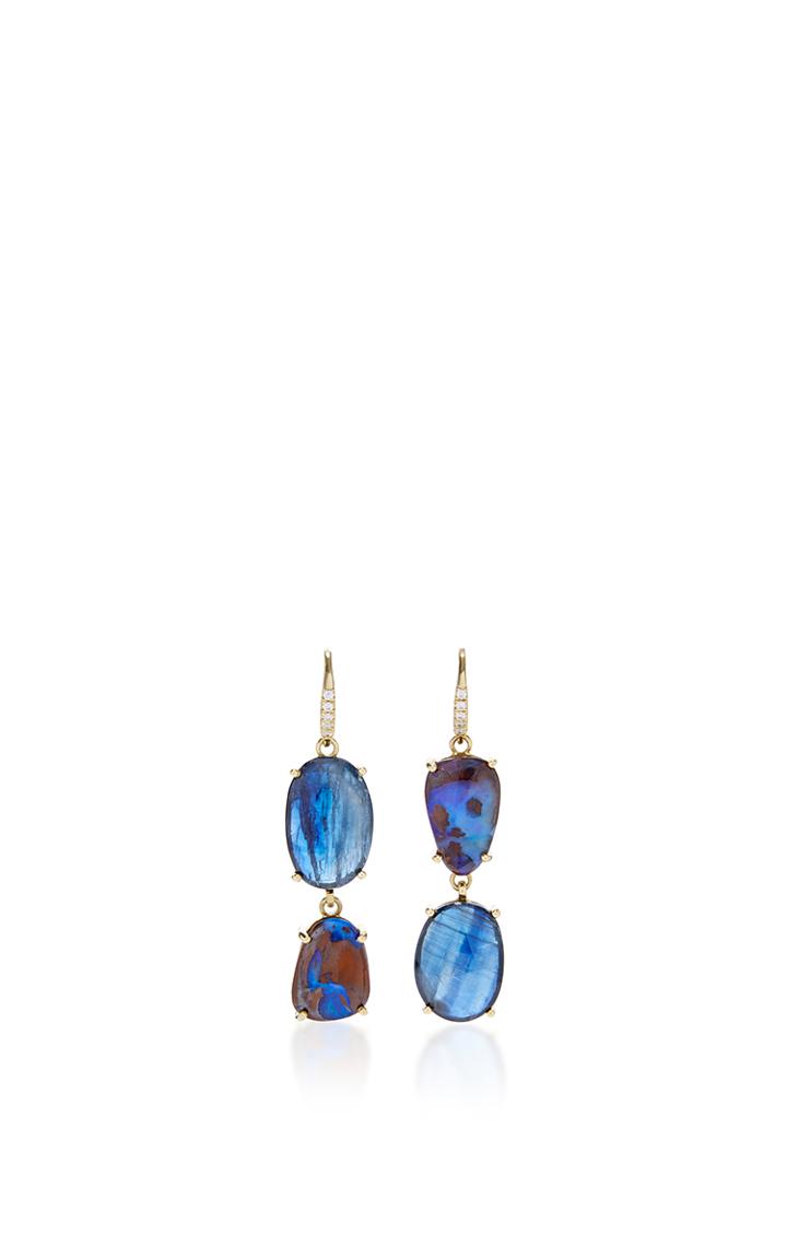 Lauren K Kyanite & Boulder Opal Joyce Earrings