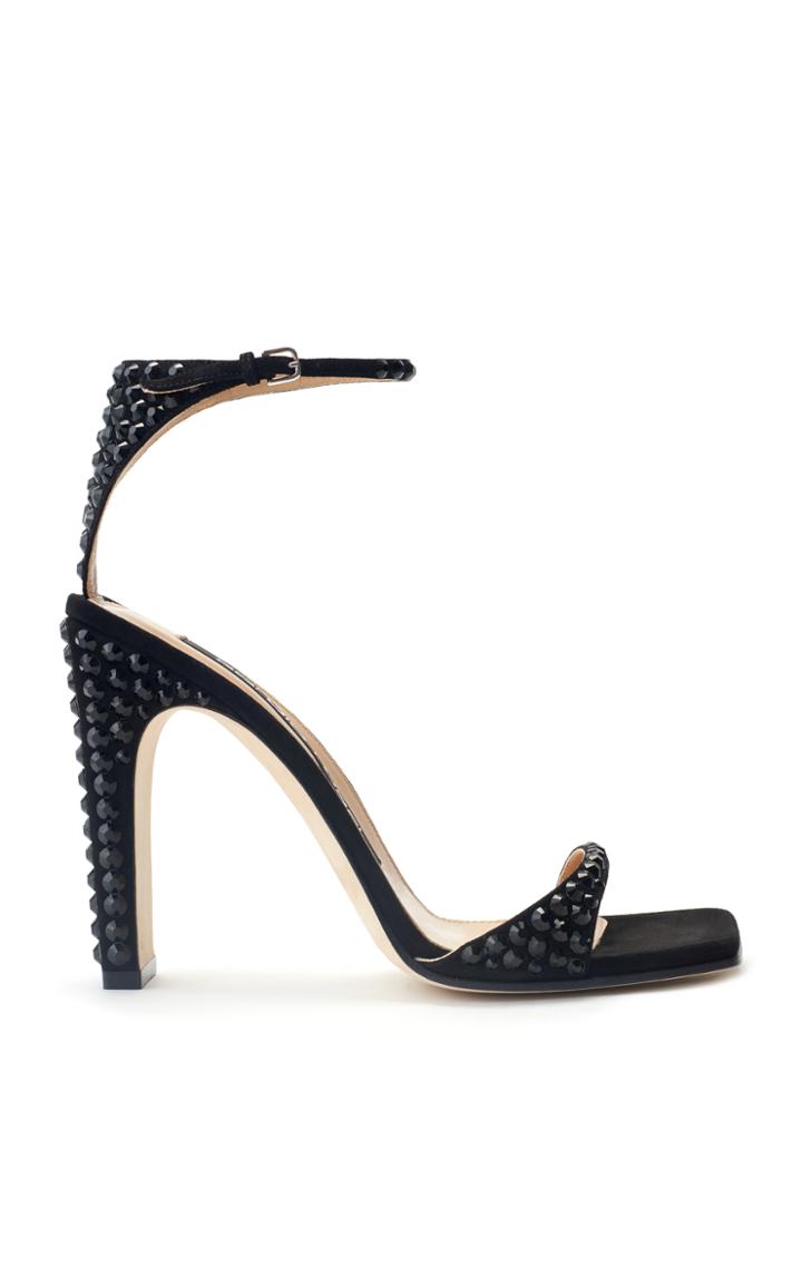 Sergio Rossi Sr1 Black Crystal Embellished Sandal