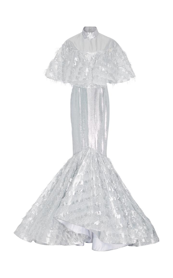 Christian Siriano Metallic Lame Gown