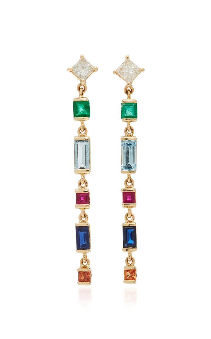 Yi Collection 18k Gold, Diamond And Multi-stone Earrings