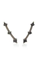 Jack Vartanian Spike Comet Rhodium-plated 18k White Gold And Diamond Earrings