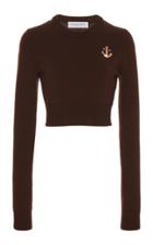Moda Operandi Michael Kors Collection Anchor Cashmere Cropped Sweater Size: Xs
