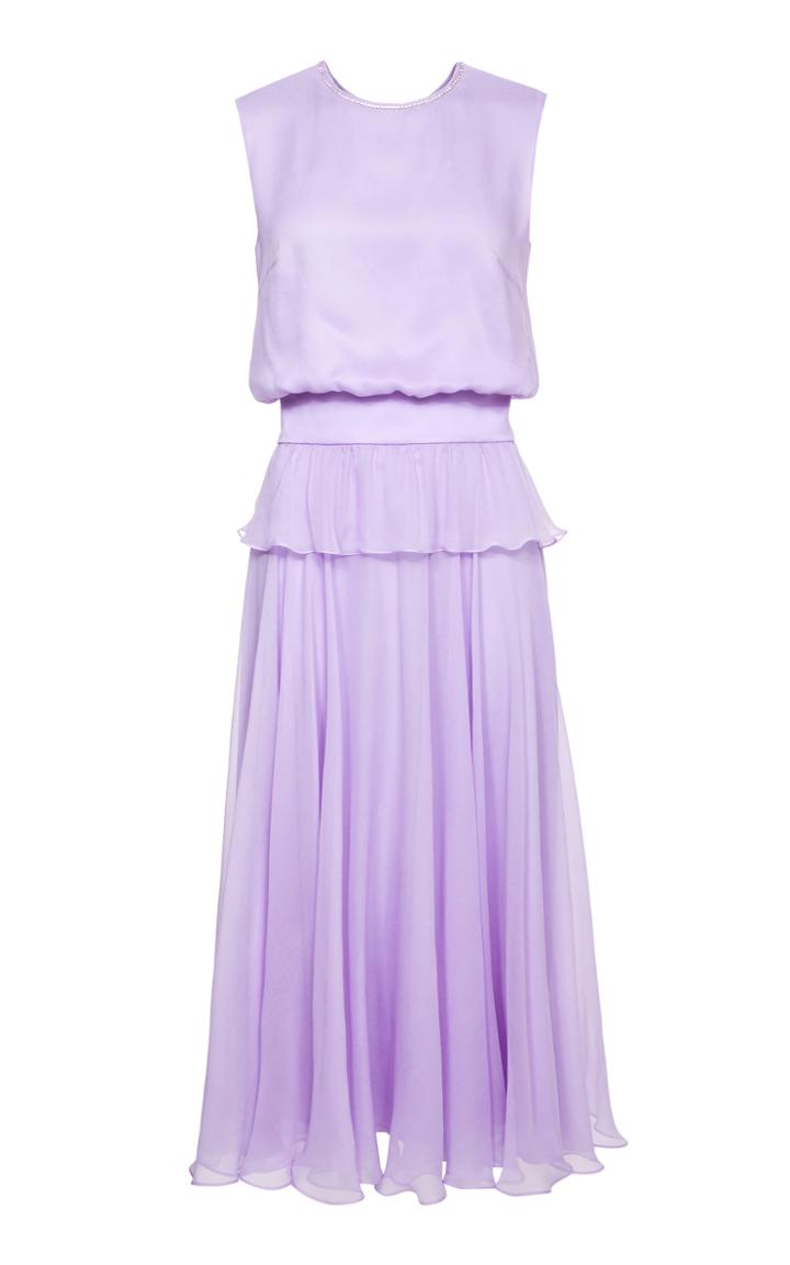Lilli Jahilo Line Chiffon Peplum Dress