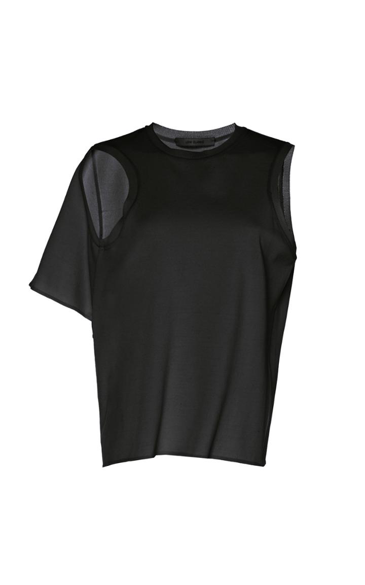 Low Classic Asymmetric Cutout Stretch-jersey T-shirt