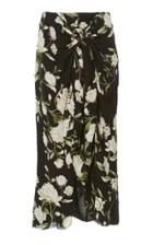 Johanna Ortiz Nostalgic Feeling Floral Silk Georgette Skirt