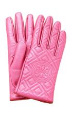 Tory Burch Fleming Metallic Gloves