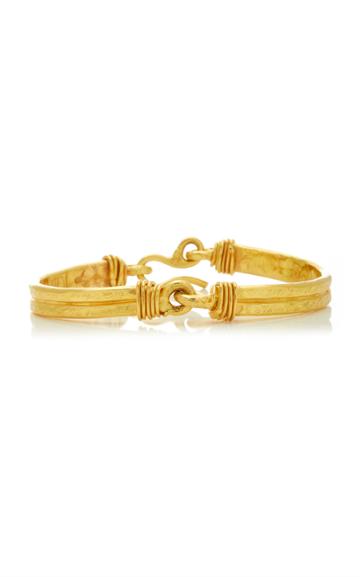 Jean Mahie 22k Yellow Gold Articulated Bangle Bracelet