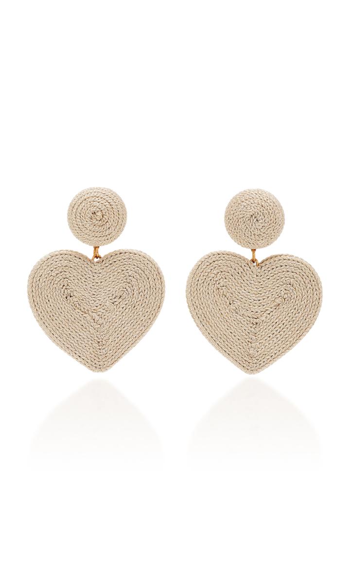 Moda Operandi Rebecca De Ravenel Exclusive Cora Cord And Gold-plated Clip Earrings