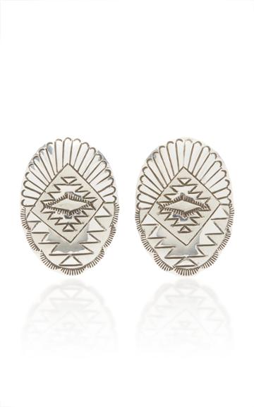 Fallon : Found Fallon: Found One-of-a-kind Oval Etched Earring
