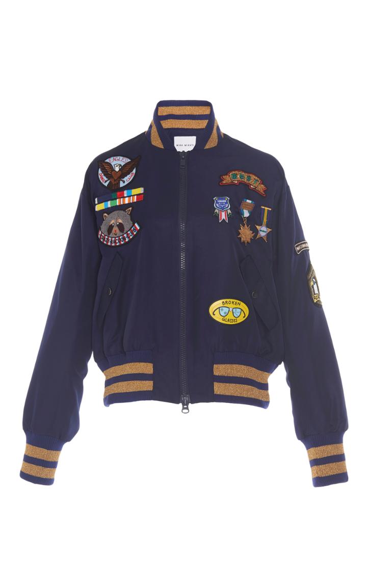 Mira Mikati Scout Patch Military Bomber Jacket