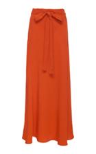 Lee Mathews Didion Tie-detailed Crepe Maxi Skirt