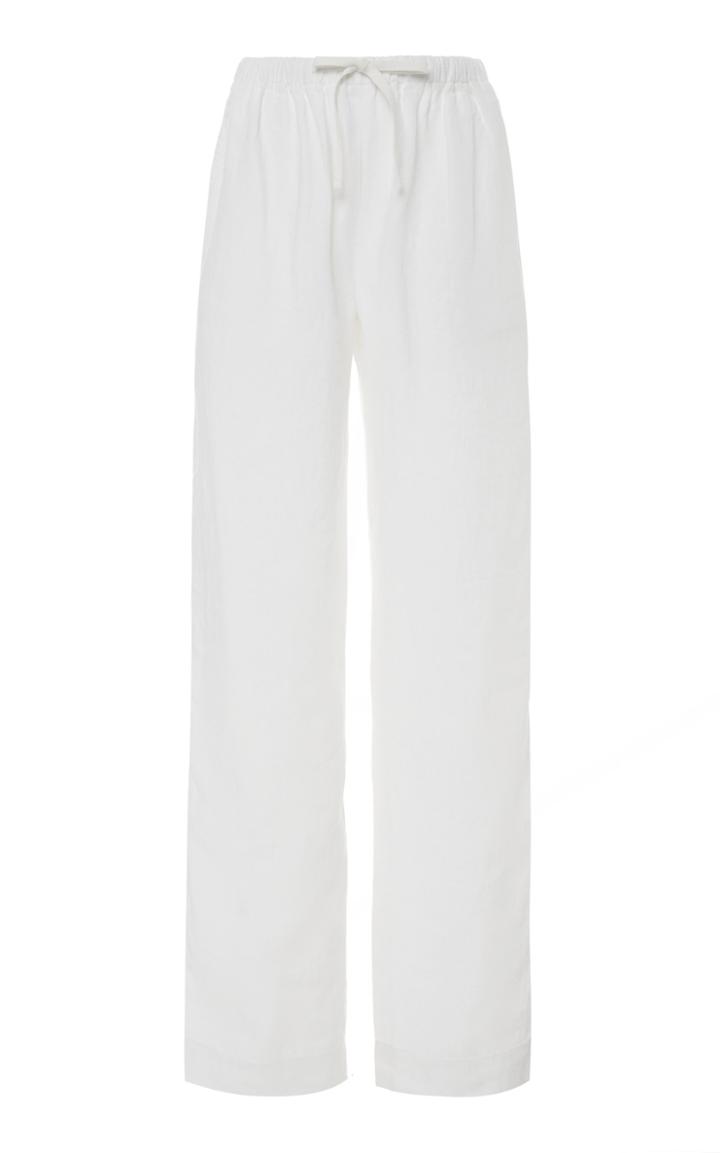 Vince High-rise Hemp Straight-leg Pants