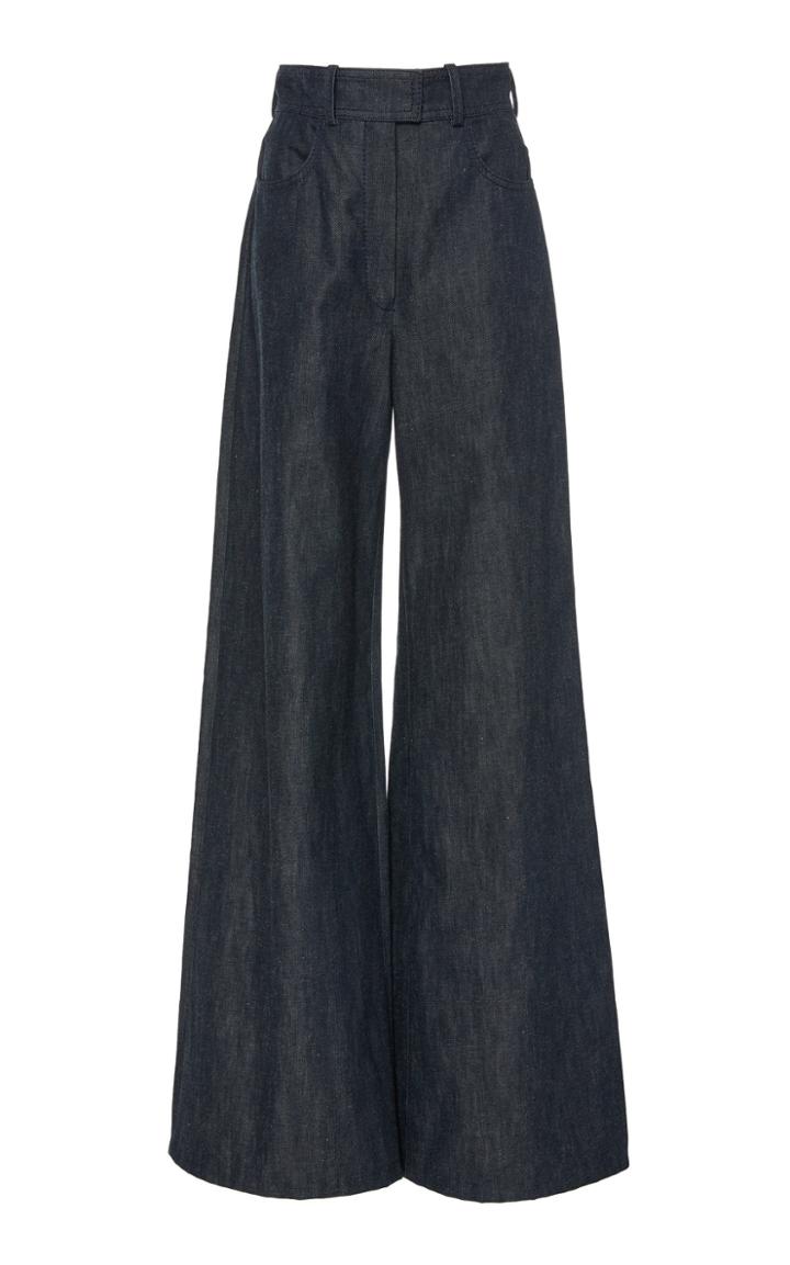 Martin Grant Wide-leg Cotton-blend Pants