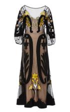 Moda Operandi Temperley London Florette Embroidered Chiffon Dress Size: 6