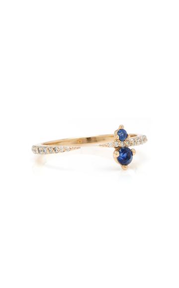 Sophie Ratner 14k Gold Sapphire And Diamond Ring