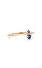 Sophie Ratner 14k Gold Sapphire And Diamond Ring