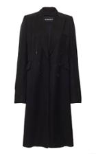 Moda Operandi Ann Demeulemeester Double-breasted Crepe De Chine Coat Size: 34
