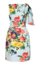 Carolina Herrera Gathered Floral-print Cotton-blend Dress