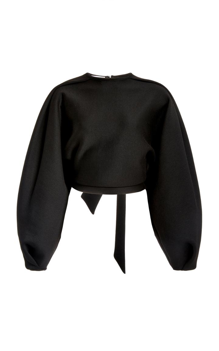 Beaufille Goya Cropped Tie-detailed Woven Top