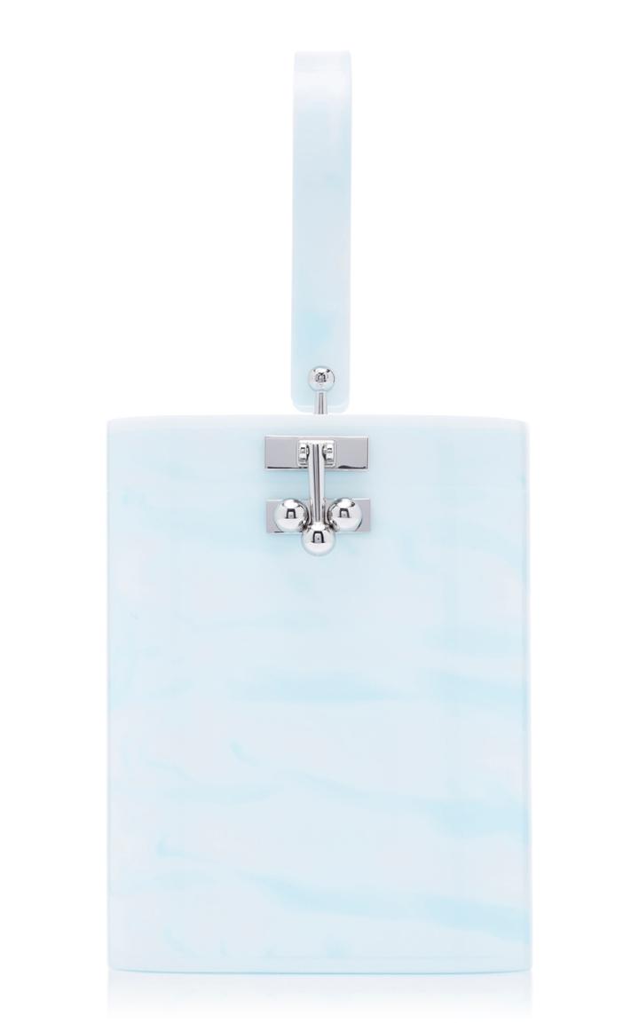 Edie Parker Oval Marble-finished Acrylic Bag