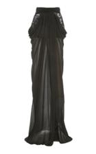 Zuhair Murad High Waist Draped Jersey Skirt