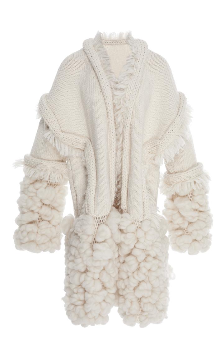 Prabal Gurung Chunky Oversized Wool Cardigan