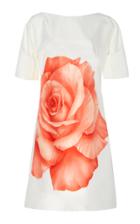 Lela Rose Floral-print Cotton-silk Tunic Dress